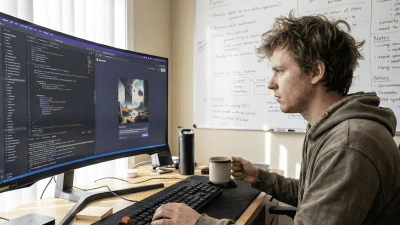 an ai prompt engineer at work